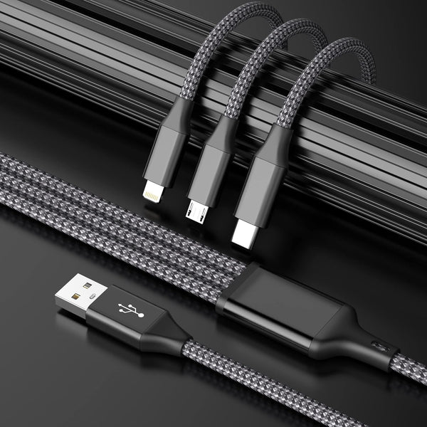 4ft 3 in 1 usb charging cable for multiple devices