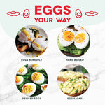 Rapid Egg Cooker: 6 Egg Capacity Electric Egg Cooker for Hard Boiled Eggs, Poached Eggs, Scrambled Eggs, Omelets