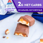 atkins endulge caramel nut chew bar low sugar snack dessert bar 10 count