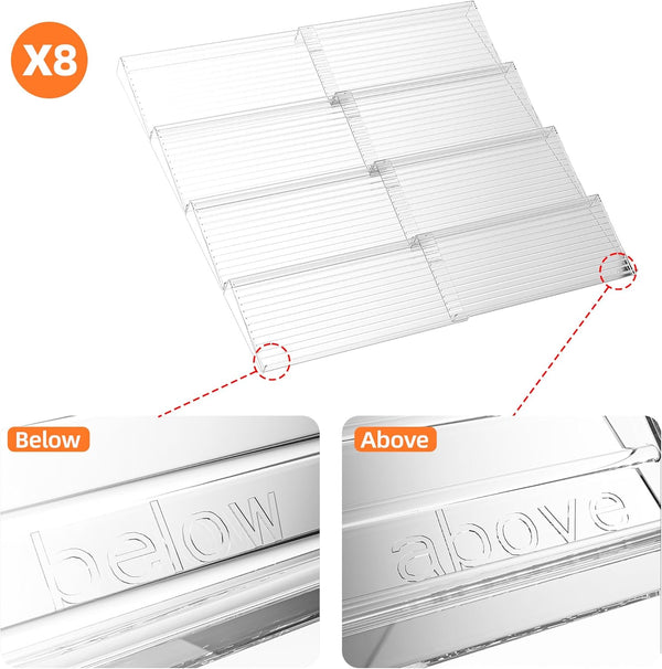 MUDEELA Clear Spice Drawer Organizer for Kitchen Storage