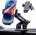Qifutan Cell Phone Holder for Car Mount with Long Arm and Anti-Shake Stabilizer