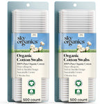 Sky Organics organic baby cotton swabs, 60 count, ultra soft, baby safe tips, strong and durable, hypoallergenic, chlorine free