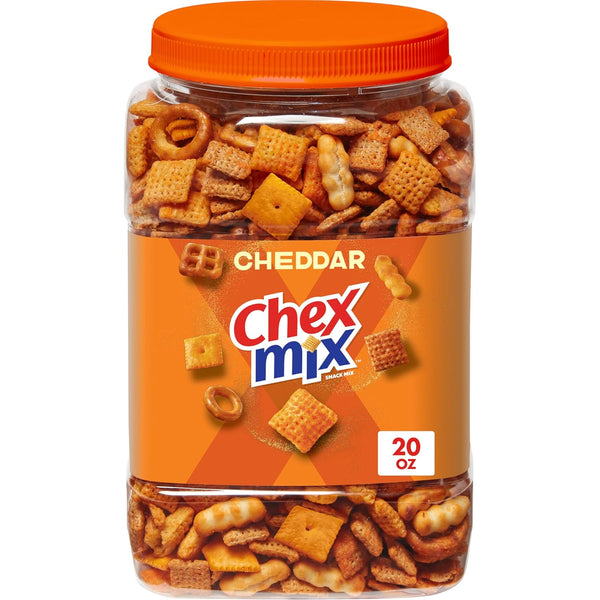 Chex Mix Traditional Original Recipe Snack Mix, 20 oz tub, Salty Snacks