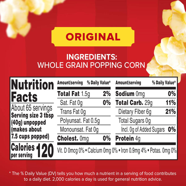 Orville Redenbacher's Popcorn Kernels, Original Yellow, 5 lb container
