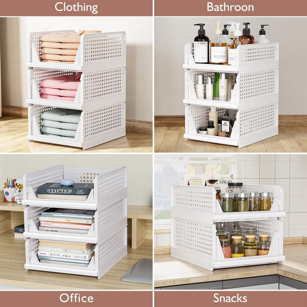 5 pack closet organizers storage box for wardrobe cupboard kitchen bathroom office