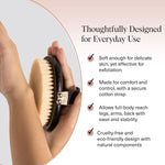 Kitsch Soft Bristle Dry Brushing Body Brush for Lymphatic Drainage and Skin Exfoliation