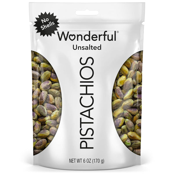 Wonderful Pistachios Lightly Salted No Shells 12 Ounce Resealable Bag Gluten Free Protein Snacks