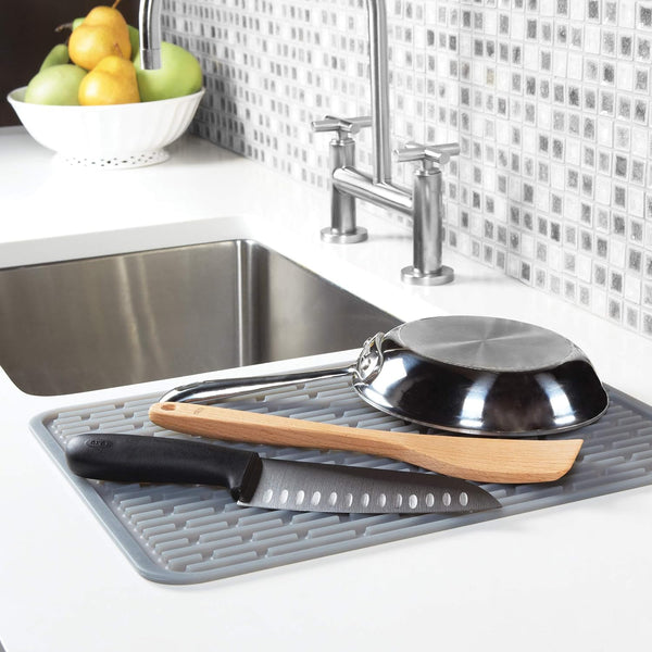 Large Silicone Drying Mat for Air Drying Hand-Washed Dishes and Cookware