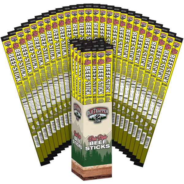 Old Trapper Original Deli-Style Beef Sticks, 15-Ounce Package, Perfect for On-the-Go Snacking