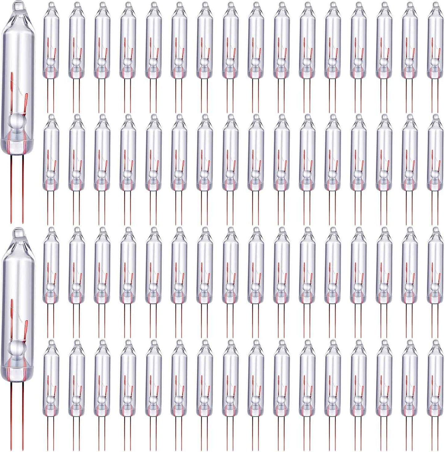 Mudder 100 Pcs Mini Christmas 2.5 Volt Replacement Light Bulbs for Christmas Trees Decorative Light Supplies Indoor Outdoor Xmas Decor, 0.17 Ampere, 0.42 Watt (Clear)