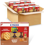 RITZ Peanut Butter Sandwich Crackers, 48 Snack Packs, 6 Boxes, 6 Crackers Per Pack