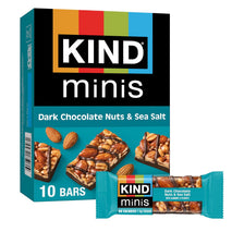 KIND Minis Dark Chocolate Nuts & Sea Salt, 10 Count, 90 Calorie Gluten Free Snacks
