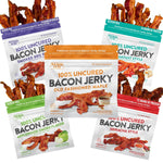 Bacon Jerky Variety Pack with 5 Flavors and Up to 24g Protein Per Bag