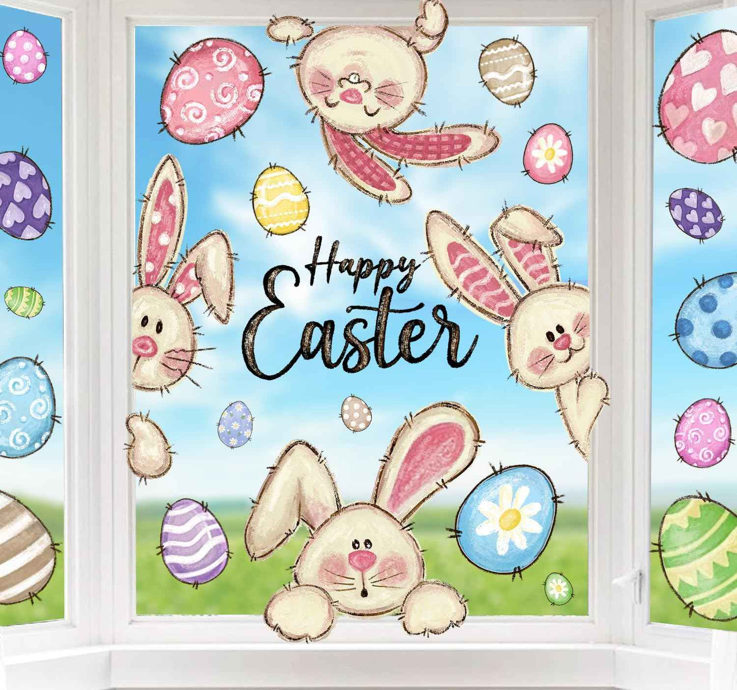 DIYDEC 6 Sheets Valentines Window Cling Double-Sided Pink Red Love Heart Window Stickers Happy Valentines Window Decals for Home Wedding Anniversary Party Store Glass Holiday Decoration