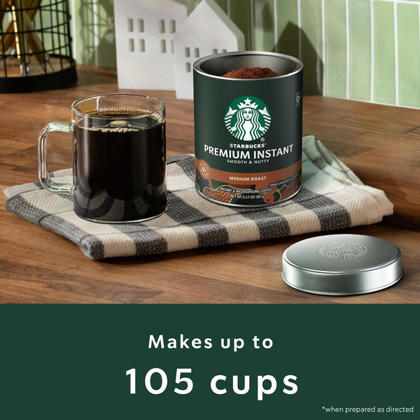 starbucks premium instant medium roast arabica coffee 3 tins