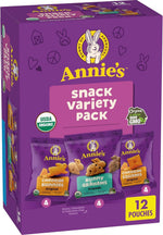 Annie's Organic Variety Pack, 12 Pouches, 11 oz, Wholesome Snacks