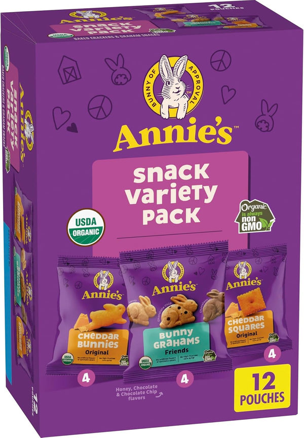 Annie's Organic Variety Pack, 12 Pouches, 11 oz, Wholesome Snacks
