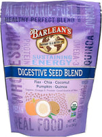 Barlean's Organic Flax Chia Coconut Seed Blend with 2,330 mg Omega 3 Fatty Acids, Fiber Supplement with Whole Chia Seeds and Ground Flaxseed, 12 oz