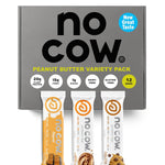No Cow Vegan Protein Bar Sampler Pack, 20g Plant Based Protein, Gluten Free, Dairy Free