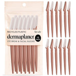 kitsch dermaplane razor for women face - black, 12 pc set - exfoliating facial razor for smoother skin