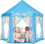 Monobeach Princess Tent Girls Large Playhouse Kids Castle Play Tent with Star Lights Toy for Children Indoor and Outdoor Games, 55'' x 53'' (DxH)