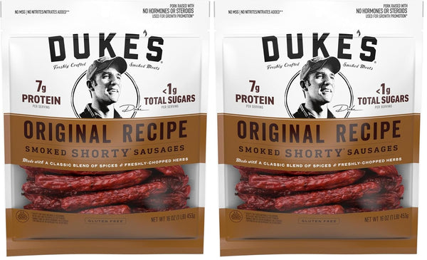 Duke's Original Smoked Shorty Sausages, 16 oz, Gluten-Free, Keto Friendly