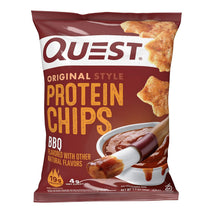 Quest Nutrition BBQ Protein Chips, 19g protein, 4g net carbs, gluten-free, 1.1 oz, pack of 12