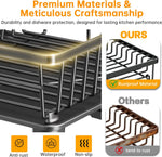 Compact 2 Tier Dish Drying Rack for Kitchen Counter