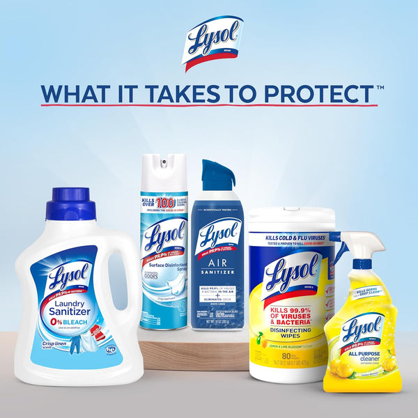 LYSOL Disinfecting Wipes, All Purpose Cleaner, Multi-Surface Antibacterial Cleaning Wipes, Household Cleaning Supplies, Dorm Essentials, Lavender + Mango Scents, 80 ct. (4 Pack)