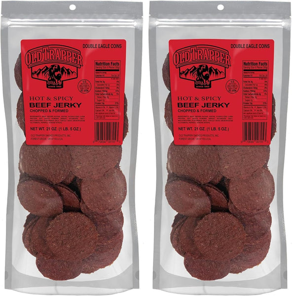 Old Trapper Double Eagle Beef Jerky, 21 Ounce Package, 10 Grams of Protein and 80 Calories per Serving