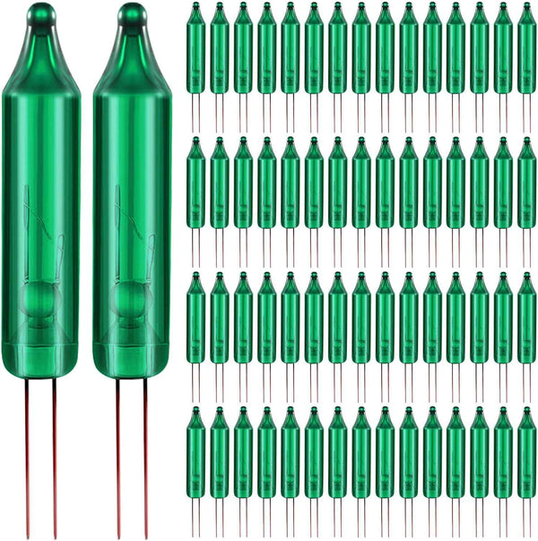 Mudder 100 Pcs Mini Christmas 2.5 Volt Replacement Light Bulbs for Christmas Trees Decorative Light Supplies Indoor Outdoor Xmas Decor, 0.17 Ampere, 0.42 Watt (Clear)