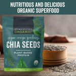 Viva Naturals Organic Chia Seeds, 2 lb - Plant-Based Omega-3 & Vegan Protein, Gluten Free