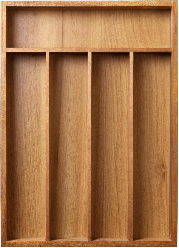 Bamboo Silverware Organizer for Kitchen Drawer Storage