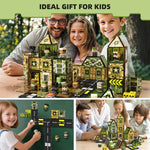 GobiDex 100PCS magnetic building blocks army toys for toddler kids ages 3-5, STEM construction toys for boys and girls