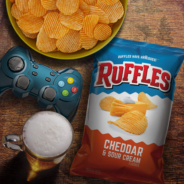 Ruffles Potato Chips Variety Pack, 40 Count, Assorted Flavors