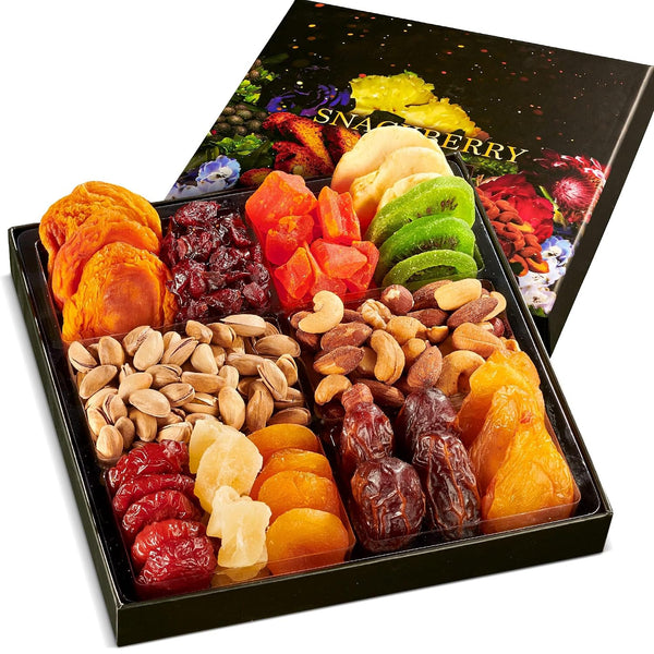 Dried Fruit and Nut Gift Basket Arrangement Platter for Snacking