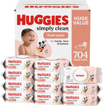 huggies simply clean fresh scent baby wipes, 3 flip-top packs of 64 (192 wipes total) - 3 x 64 count
