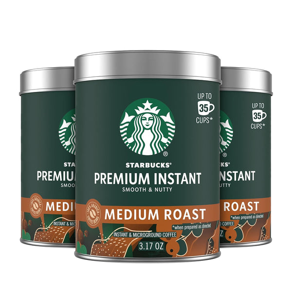 starbucks premium instant medium roast arabica coffee 3 tins
