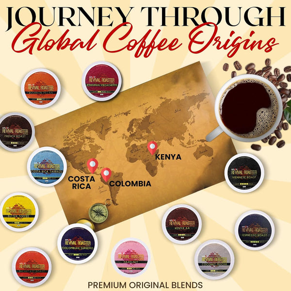 InfuSio Coffee Pods Variety Pack, 96 Count, 12 Crafted Medium & Dark Roast Blends, Compatible with Keurig 2.0 Brewers