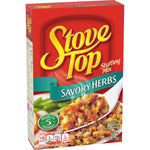 Stove Top Savory Herbs Stuffing Mix, 6 Ounce Box, Instant Side Dish for Chicken and Holiday Meals, Ready in 5 Minutes