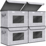 Univivi 4-Pack Large Collapsible Storage Bins with Lids for Home, Office, and Bedroom Organization