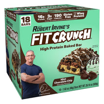 FITCRUNCH Snack Size Protein Bars, 6-Layer Baked, 18 Bars, Mint Chocolate Chip