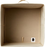 Collapsible fabric storage cube bins with handles for organization