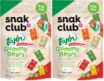 Snak Club Tajin Gummy Bears Assorted Fruit Candy Gummies 9 oz Resealable Bag