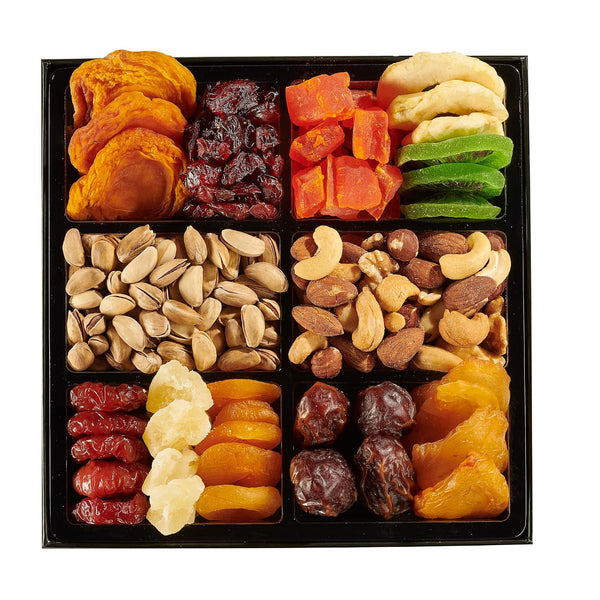Dried Fruit and Nut Gift Basket Arrangement Platter for Snacking
