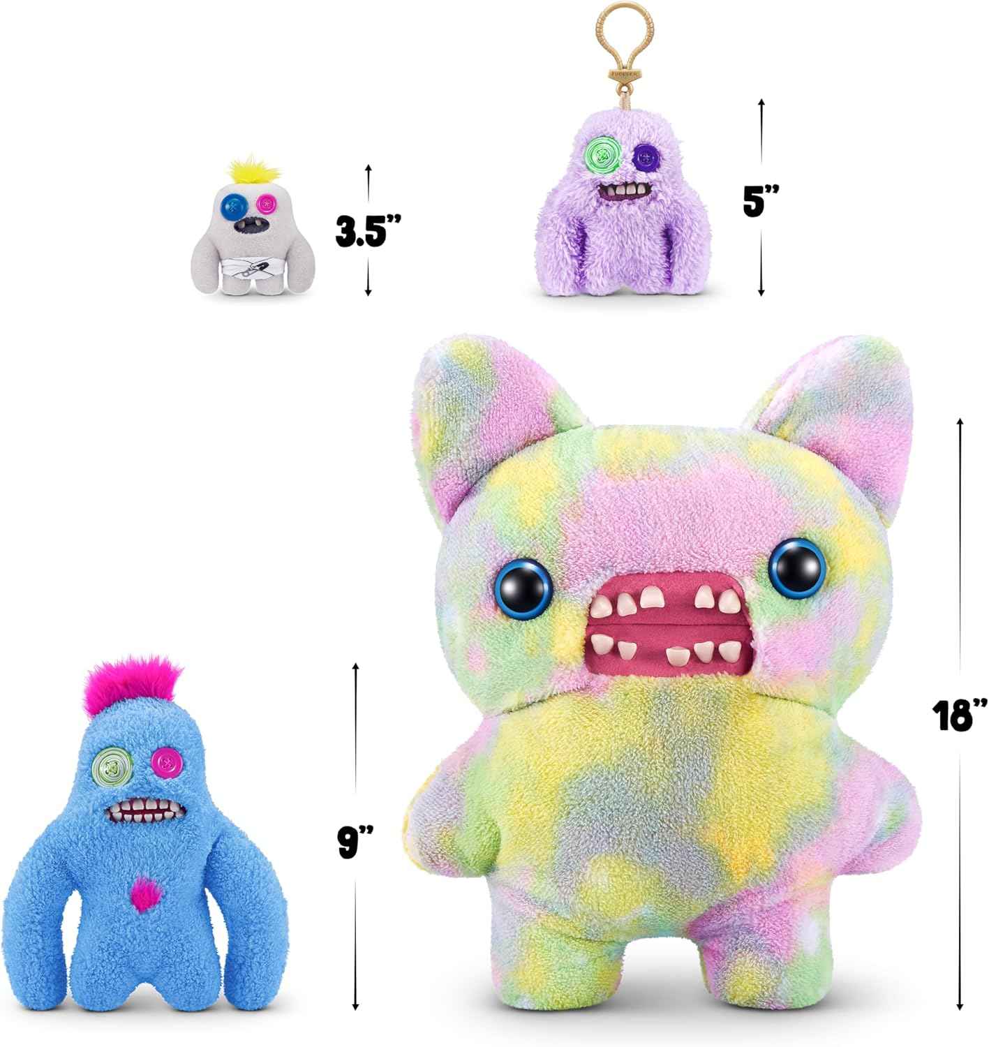 Fuggler Hairy Fuggs 9-inch Series 1 by ZURU, Funny Ugly Monster Plush Toy