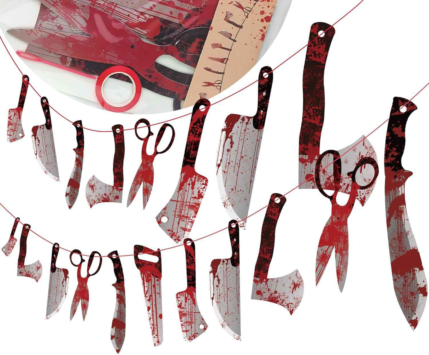 OHOME Valentines Day Decorations - Heart Valentines Garland - 40 Pack Valentine's Day Backdrop Banner Valentine's Day Accessories Party Favors for Door Wall Classroom School Home-Valentines Day Decor