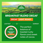 Green Mountain Coffee Roasters Decaf Breakfast Blend K-Cup Portion Pack for Keurig Brewers