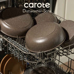 CAROTE 17PCS Pots and Pans Set Non Stick with Detachable Handle, Nonstick Cookware Sets, Cooking Kitchen Set, Oven/Dishwasher Safe, Induction Cookware, Brown, RV Kitchen Pot and Pan