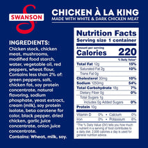 Swanson 10.5 Oz Canned Chicken a la King With White and Dark Chicken Meat, 12 Count